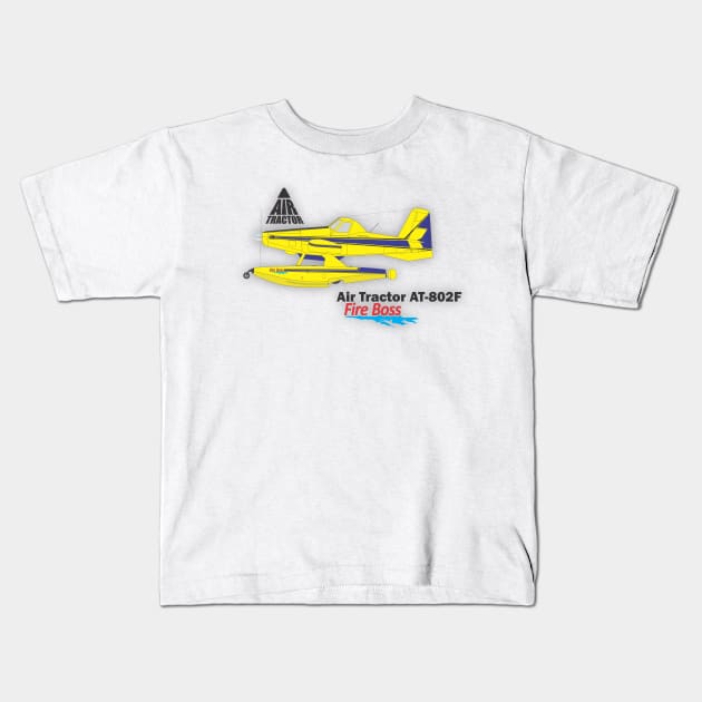 Air Tractor AT802F Fire Boss Kids T-Shirt by GregThompson